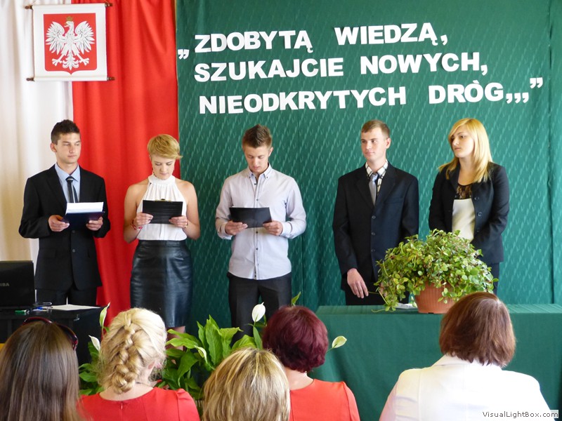 Zakończenie nauki przez uczniów klas trzecich 2014