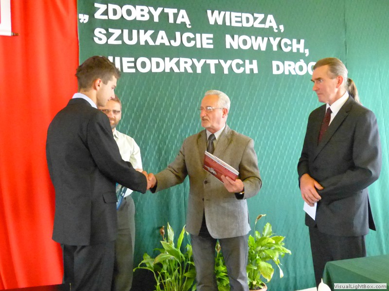 Zakończenie nauki przez uczniów klas trzecich 2014