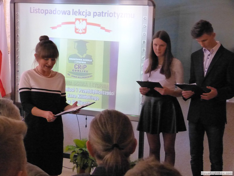Lekcja patriotyzmu przygotowana przez klasę II a
