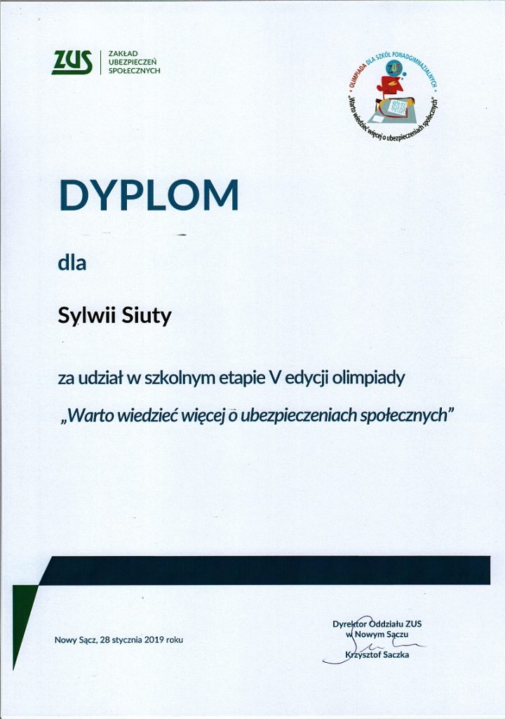 W dniu 28 stycznia 2019 roku wpłynęło na ręce dyrektora szkoły…
