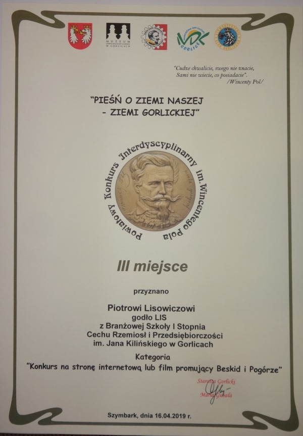 "PIEŚŃ O ZIEMI NASZEJ – ZIEMI GORLICKIEJ" to konkurs…