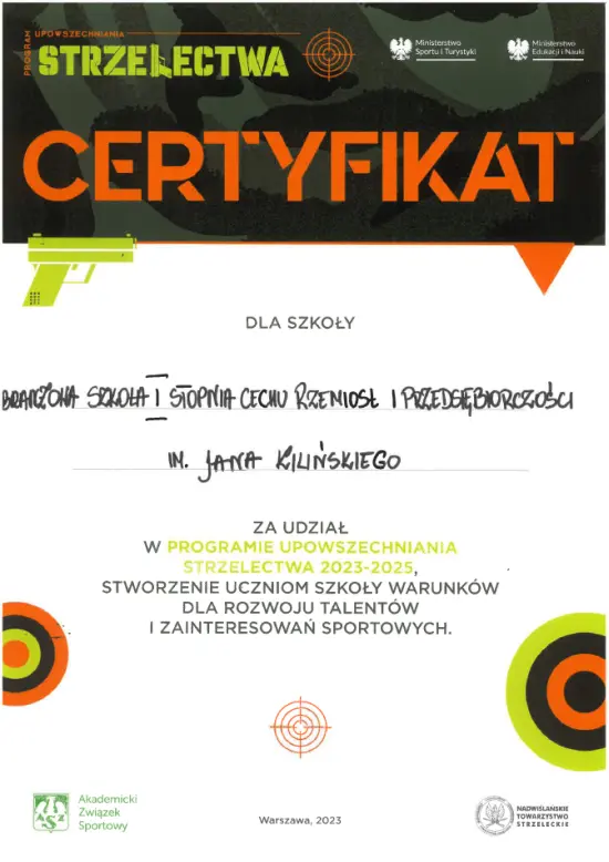 Wręczenie certyfikatów